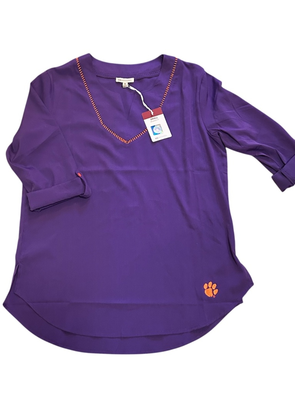 Women's UG Apparel Clemson University Long Sleeve Lightweight Blouse Size S